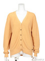 COTTON FINE KNIT CARDIGAN/YEL