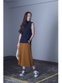 【AZUL by moussy】5G C/Acボトルネックノースリプルオーバー/BEG