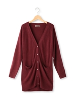 カシミヤタッチロングカーディガン/グリーン(092)