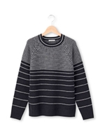 グラデーションボーダーニット/ネイビー(393)