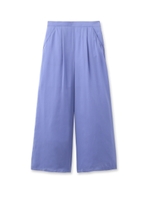 サテンワイドパンツ/ブルー(092)