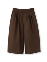 ジョーゼットワイドパンツ/ダークブラウン(043)