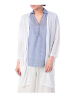 ドビージョーゼットブラウス+トッパーカーディガンSET/ネイビー(393)