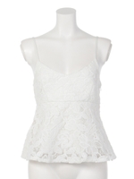 フラワーコードレースキャミBL/オフホワイト