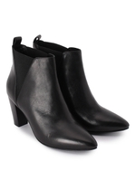 ポインテッドトゥサイドゴアショートブーツ/ブラック(019)