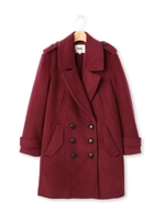 ミリタリーデザインコート/ボルドー(064)