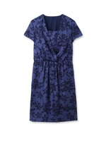 ランベリーサテンワンピース/ブルー系(194)