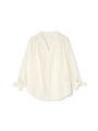 リボンカフススキッパーブラウス/ホワイト(030)