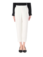 八分丈ツータックパンツ/ホワイト(002)