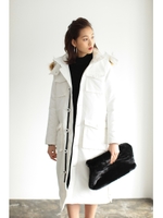 【AZUL by moussy】CN中綿ロングコート/BLK