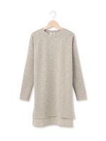 ストライプスリットチュニックプルオーバー/オリーブグリーン(326)