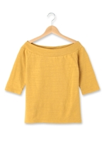 ボートネックオフショルプルオーバー/マスタード(033)