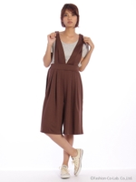 ポンチV開きロンパース/チャ