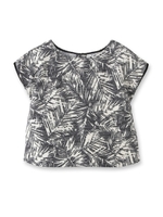 ヤシ柄フレンチシャツ/カーキ(127)