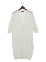 【売り切れ次第終了!!】12G Ry/NyロングC/D7分袖釦付き/ピンク