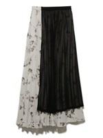 アシメプリーツスカート/BLK