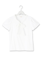 ボウタイカットソー/ピンク(072)