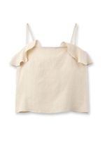 ラッフルリネンキャミソール/オレンジ系(065)