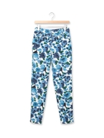 花柄ストレートパンツ/ブルー系(902)