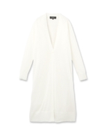 ラメ入りロングニットカーディガン/カーキ(027)