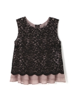 LACY TIERRED HEM BL/ホワイト(030)
