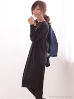 Couture-line（クチュールライン）ボートネックワンピ/ウォッシャブルウール/トップグレー