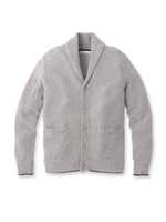 コットンリネンショールカラーカーディガン/オフホワイト(003)