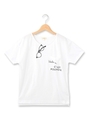 メガネプリントドロップショルダーTシャツ/ホワイト系(002)