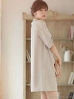 FO タックリボン袖ワンピース[フォーマル/オケージョン]/ブラック