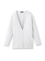 Vネックサマーニットカーディガン/ライトグリーン(021)