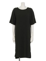 【chille anap】袖フレアワイドリブワンピース/GRY