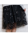チュール刺繍スカート(ブラック)/ブラック