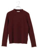 ワイドリブミニハイネックプルオーバー/カーキ