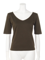 ベーシックVネックT/グレー