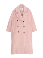 ルーズビッグチェスターコート/ダークミックス(ヒョウ柄)