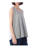 2WAY異素材MIXタンクトップ/オフホワイト(003)