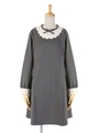 【F i.n.t】スカラップヨークワンピース/GRAY