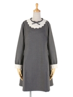 【F i.n.t】スカラップヨークワンピース/GRAY