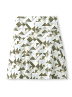 ジオメトリックプリントスカート/オリーブグリーン(126)