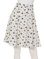 フラワーモチーフフレアスカート/ネイビー