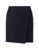 ラメツイードスカート/ブルー系(094)