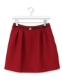 ベルト付き台形ミニスカート/ワインレッド(063)