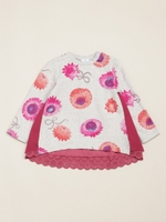 貝殻草プリント チュニック/パープル