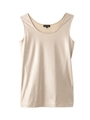 [L]シャイニーファブリックタンクトップ/ライトベージュ(051)