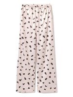 レオパードサテンロングパンツ/NVY