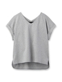 [L]Vネックポンチカットソー/グレー(012)