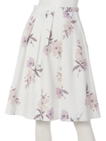 ぼかしフラワーフレアスカート/ラベンダー