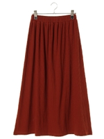 リブギャザースカート/カーキ