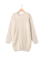 静電気防止ニットワンピース/ネイビー(093)