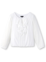 [L]SKセレモニーシフォンプルオーバファブリック/ホワイト(001)